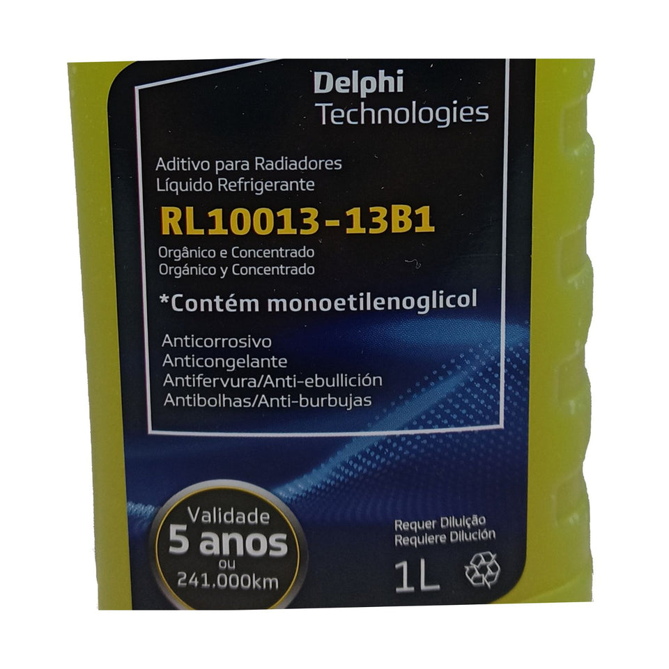1 Litro Aditivo Radiador Concentrado Amarelo DELPHI RL10013