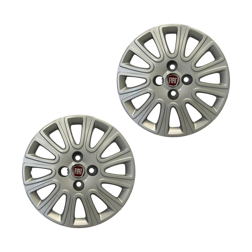 Par Calota Aro 14" Cinza Original Fiat 100200460